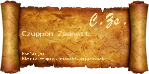 Czuppon Zsanett névjegykártya