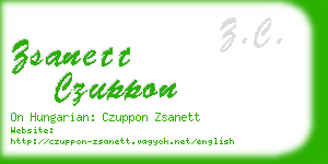 zsanett czuppon business card